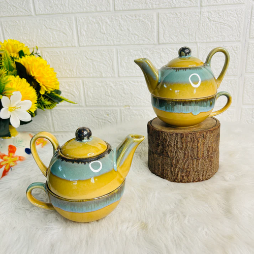 MUSTARD KETTLE WITH CUP