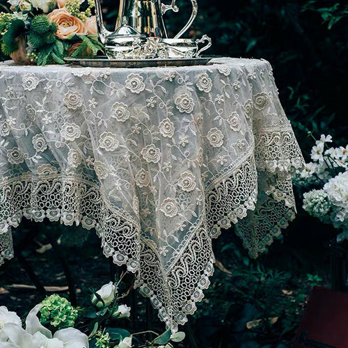 Floral Lace Tablecloth