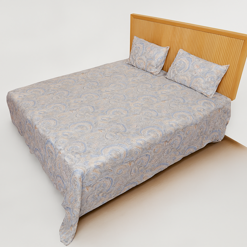 Pink Floral Bed Sheet – Soft Cotton Blend – Double Size – Elegant