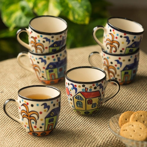 ExclusiveLane Ceramic Tea Cups Set of 6