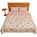 Pink Floral Bed Sheet – Soft Cotton Blend – Double Size – Elegant